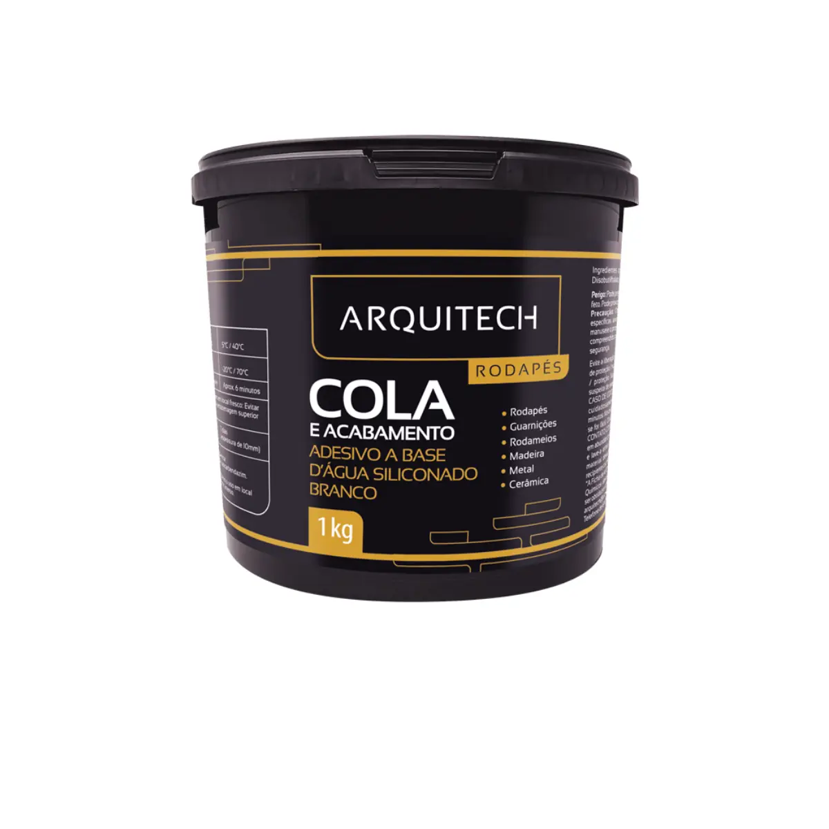 Cola para Rodapé Parede 1kg Base D Água Arquitech