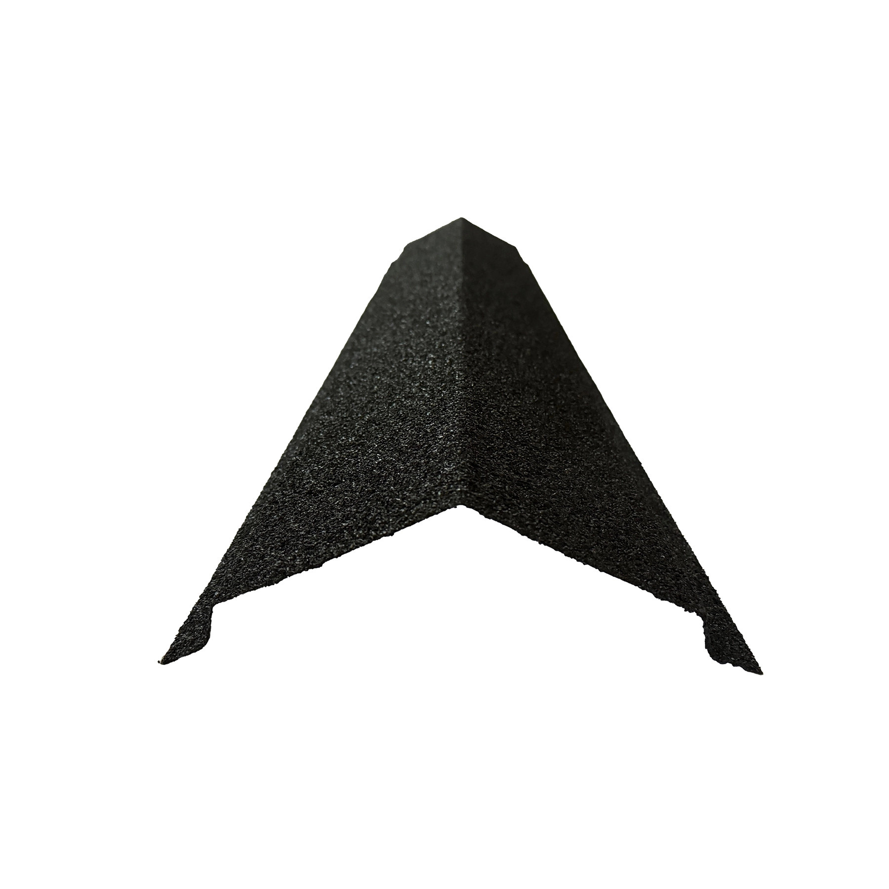 Cumeeira Cerâmica Gravilhada 25x120cm Preta Euro Telhas