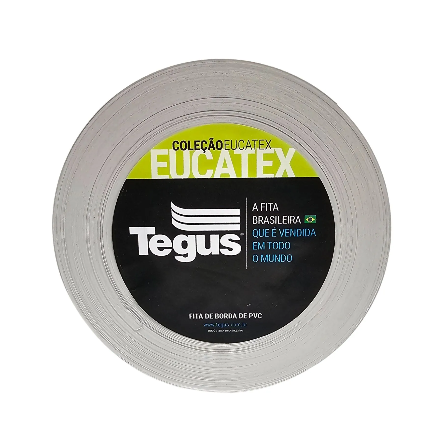 Fita de Borda de Plástico PVC M01 Cinza 22mm Rolo com 10m Eucatex