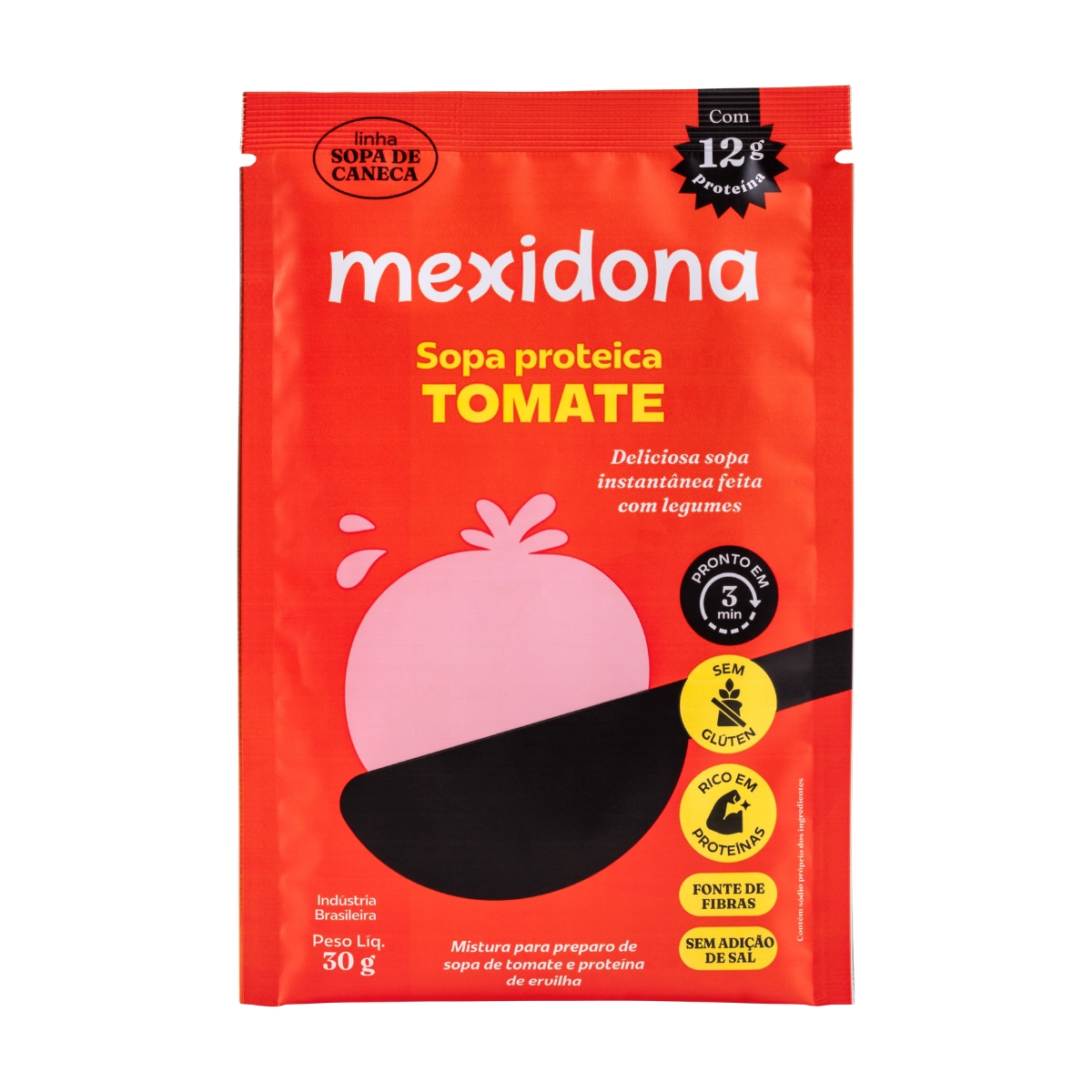 Sopa Proteica Tomate Mexidona Sopa De Caneca Pacote 30g