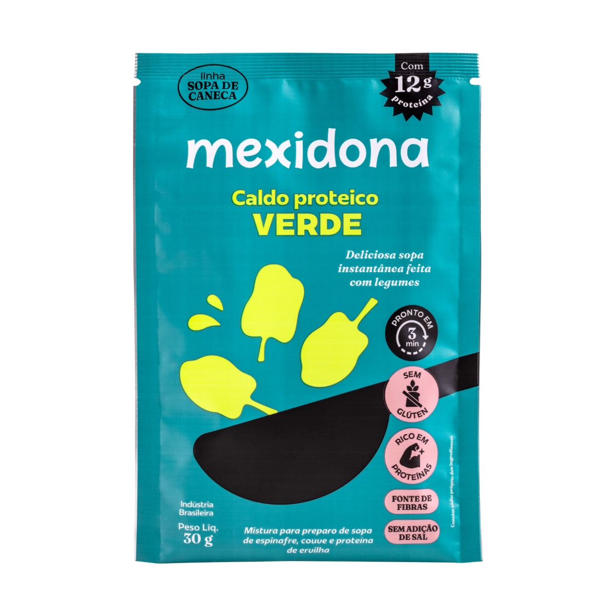 Caldo Proteico Verde Mexidona Sopa De Caneca Pacote 30g