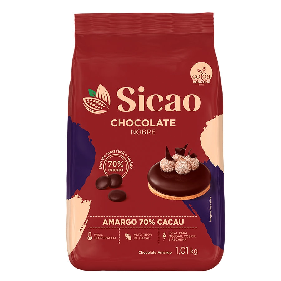 Choco Sicao Amargo Gt 70 Chd Ez 7016490 B05 1,01kg Callebaut