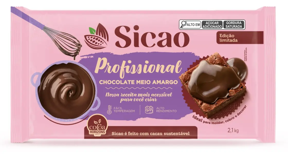 Choco Sicao Profissional Choco Meio Amargo 2,1kg Crd Bl 7021370 A12 Calleba