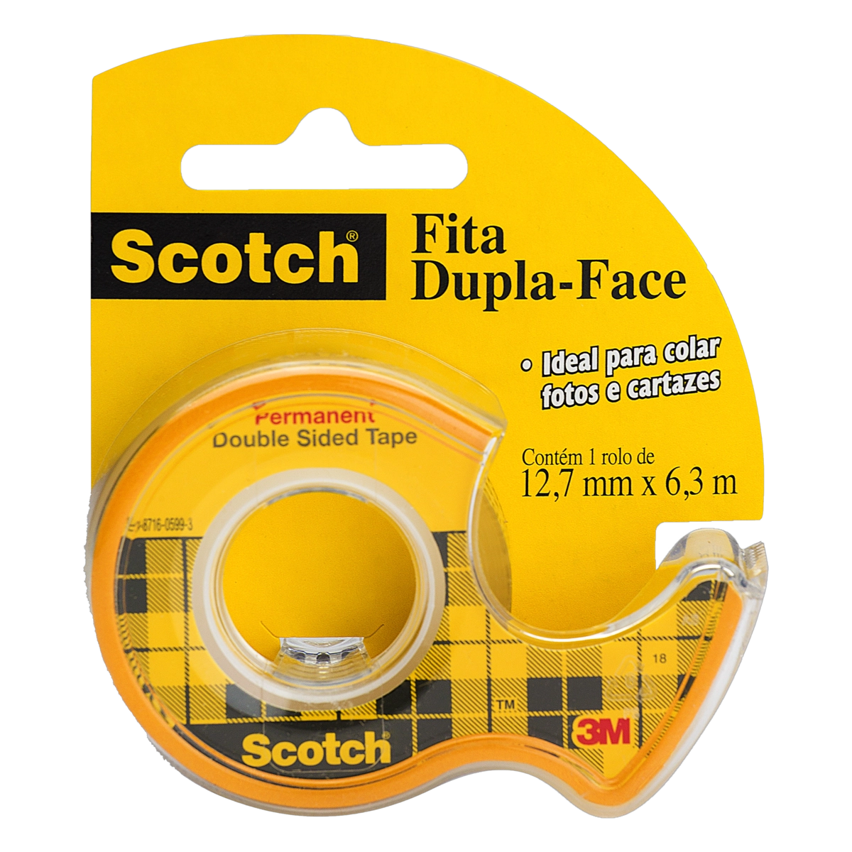 Fita Dupla Face Scotch 12,7mm X 6,3m