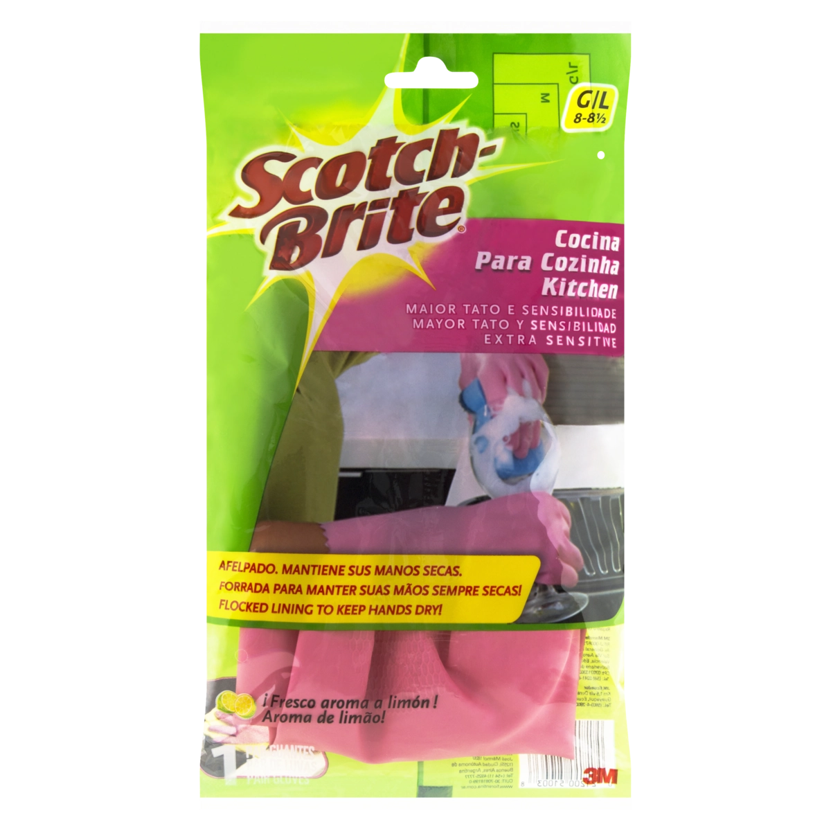 Luva Para Cozinha Limão Rosa Scotch Brite G