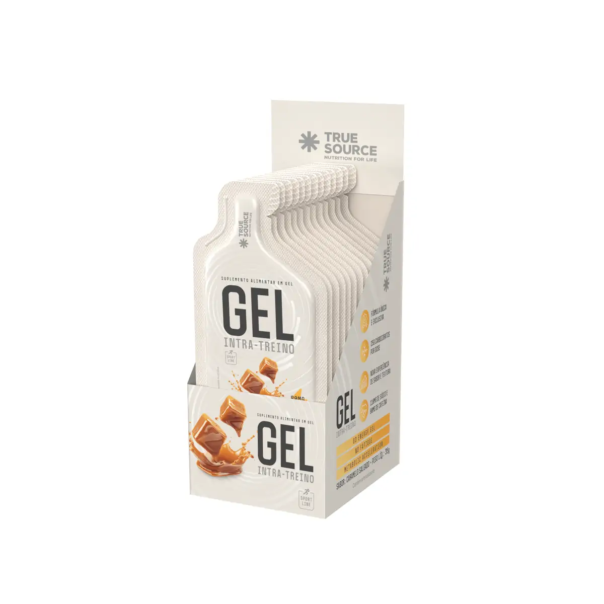 Gel Intra-treino Caramelo Salgado Display c/ 10 Unidades True Source