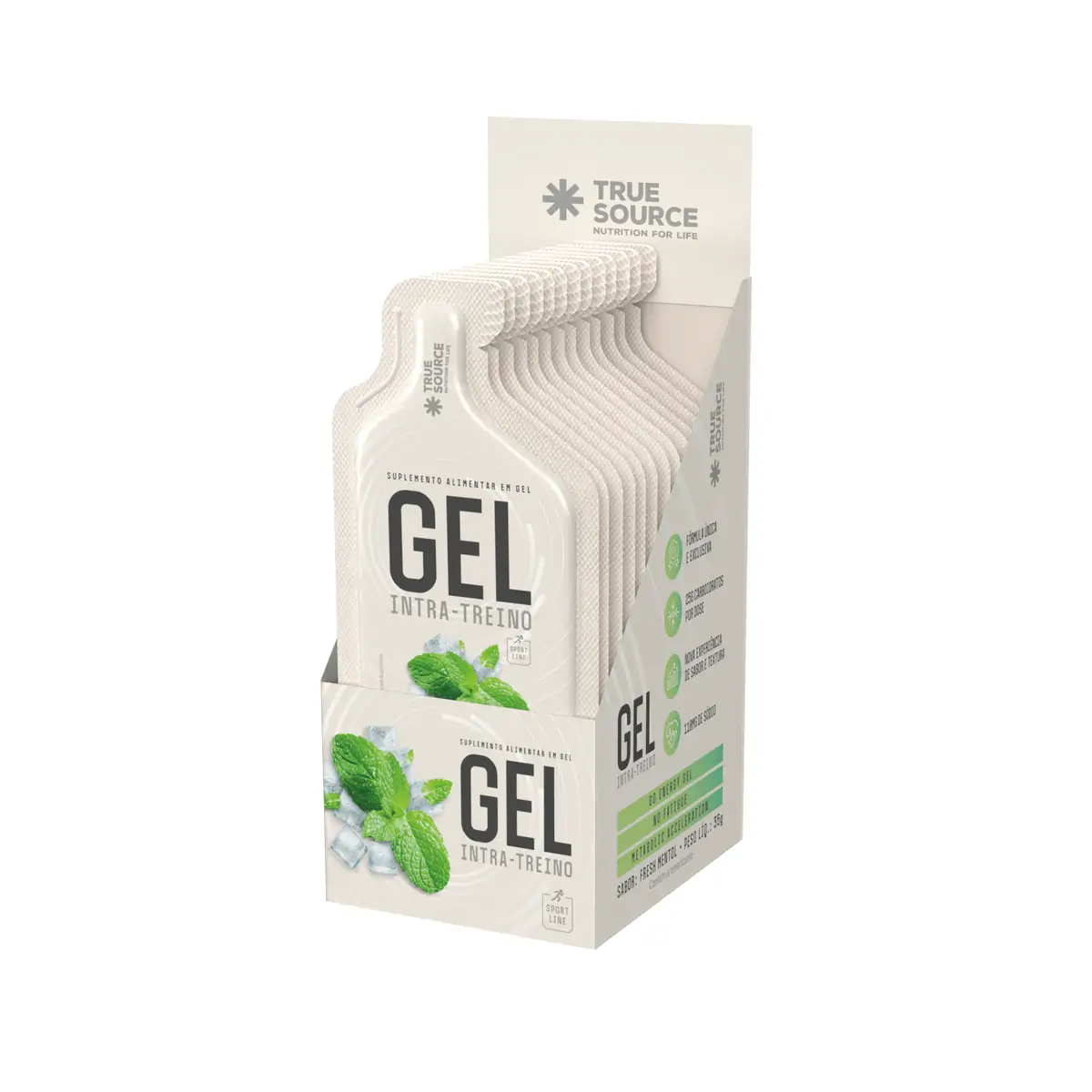 Gel Intra-treino Fresh Mentol Display c/ 10 Uidades True Source