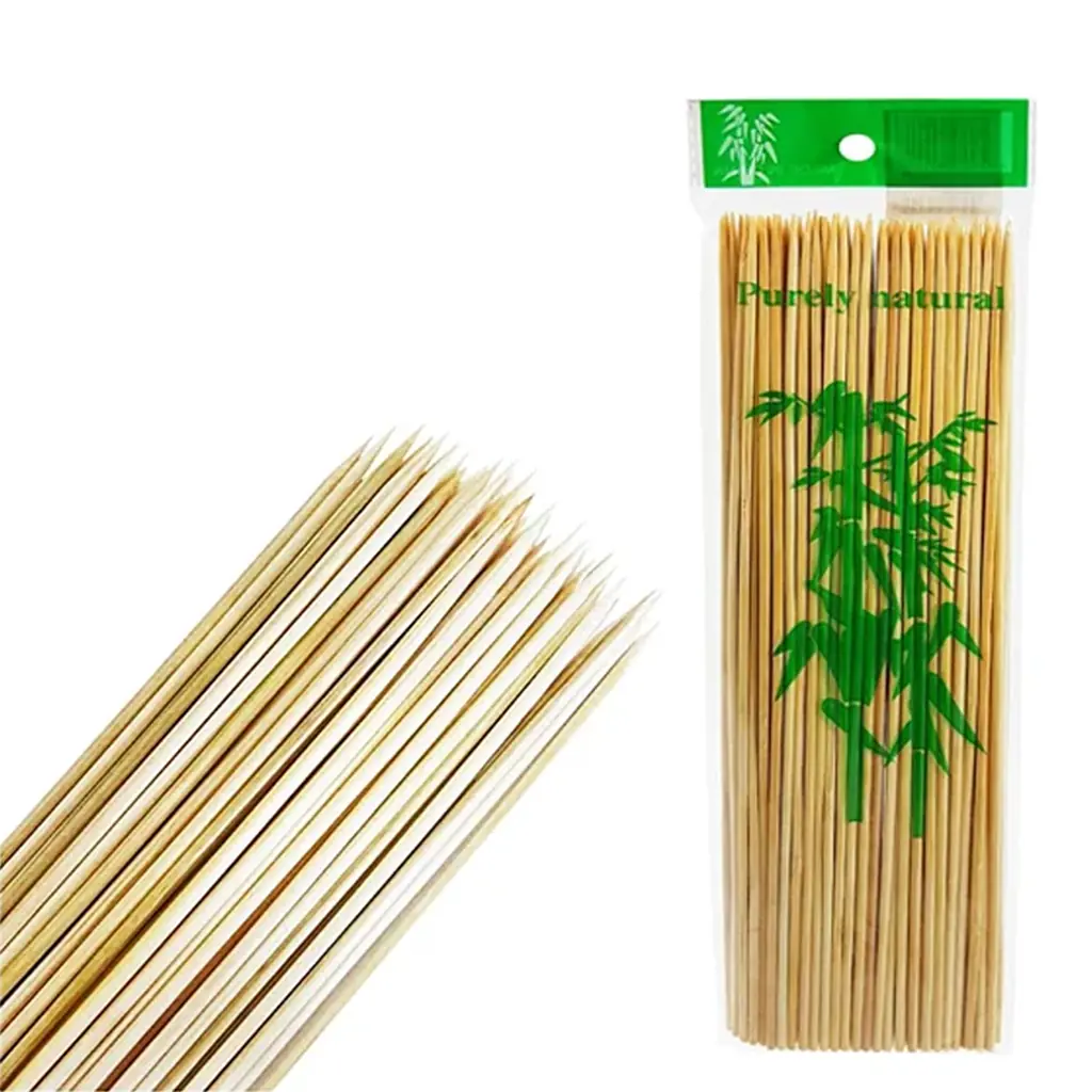 Palito Para Churrasco De Bambu 25cm 90 Peças