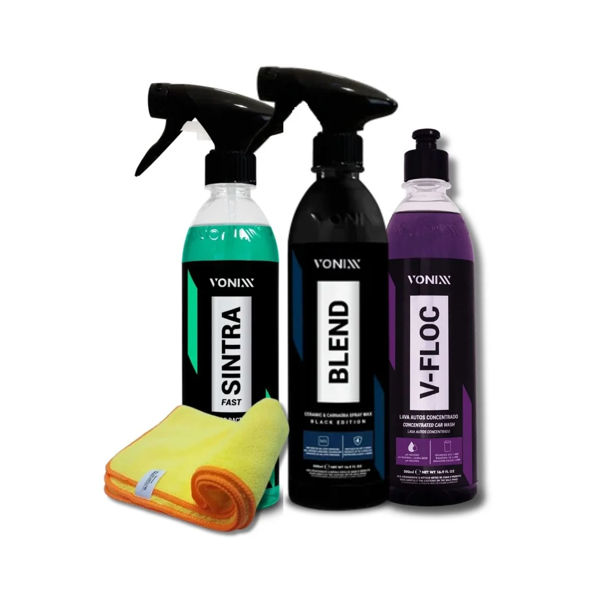Vonixx Kit Auto 4 Itens: Limpeza, Cera E Higiene