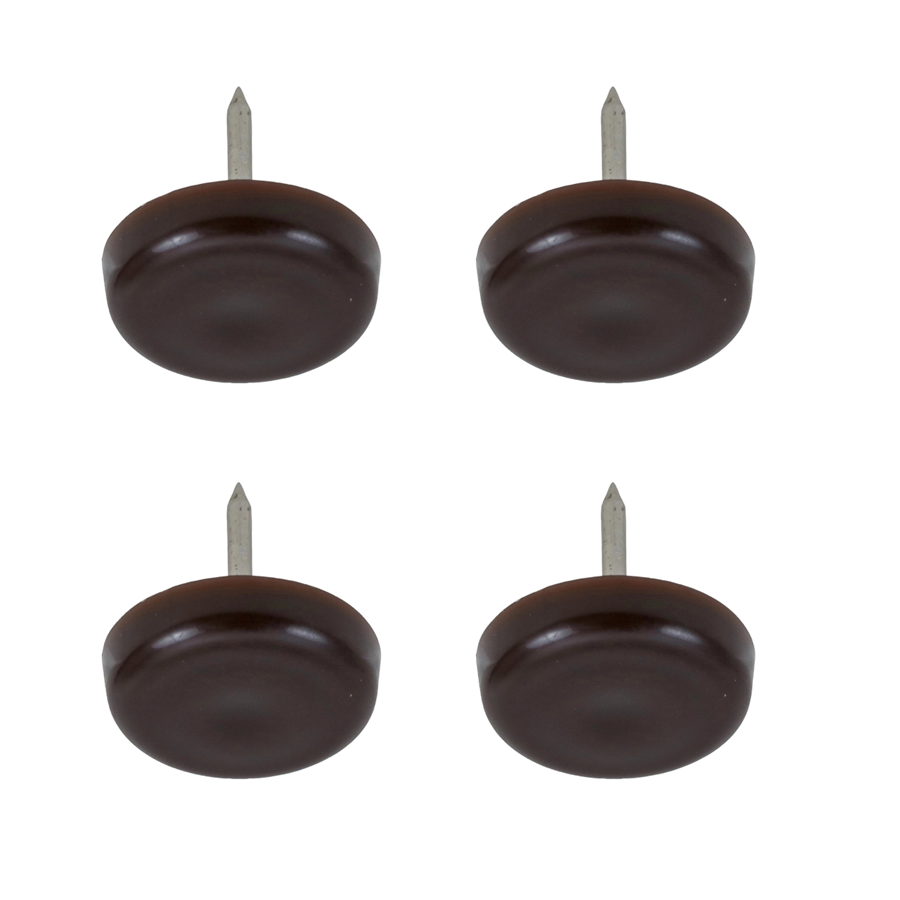 Feltro Redondo Borracha Marrom 20mm com 4 peças Marrom Standers