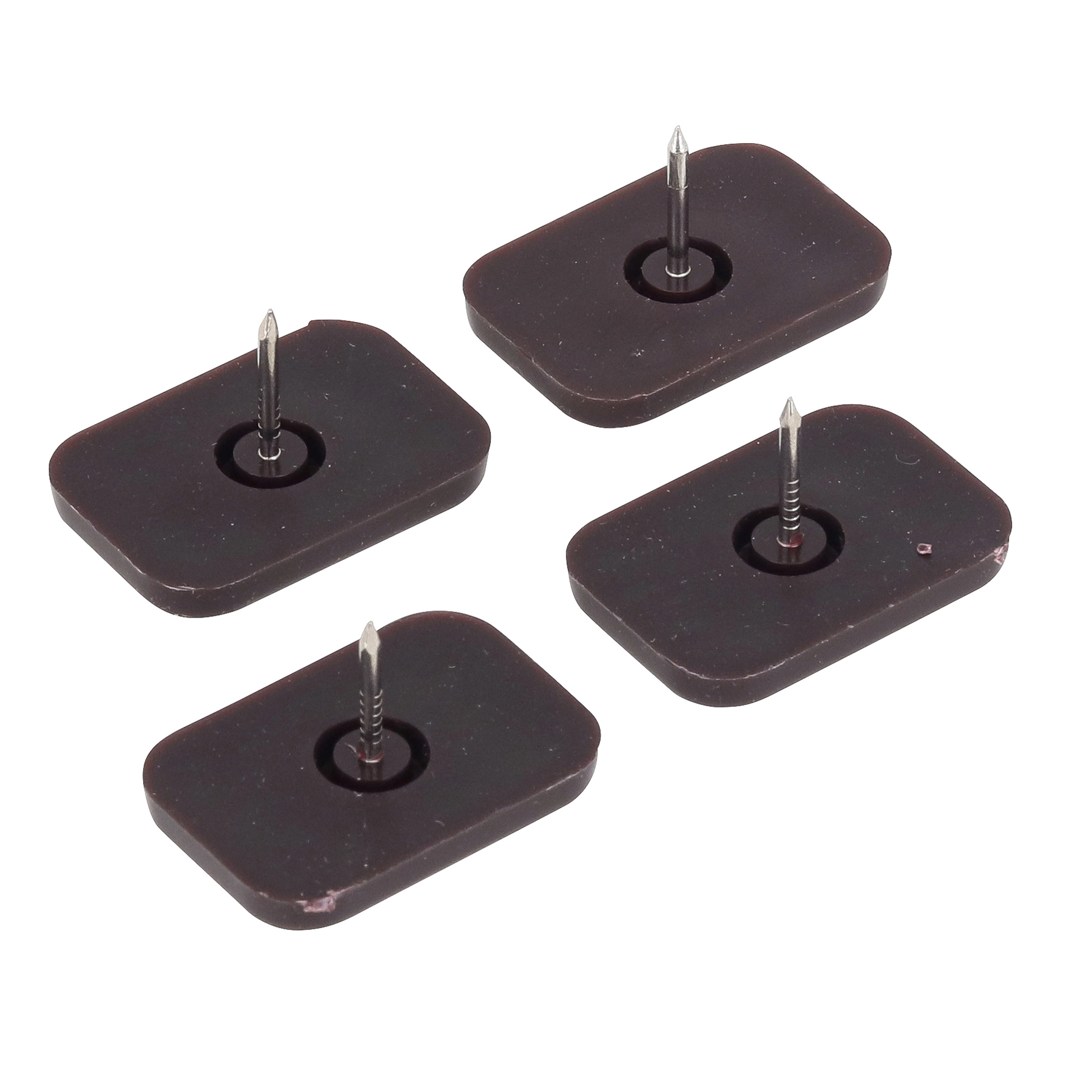 Feltro Deslizante Retangular 35x24mm com 4 peças Marrom Standers