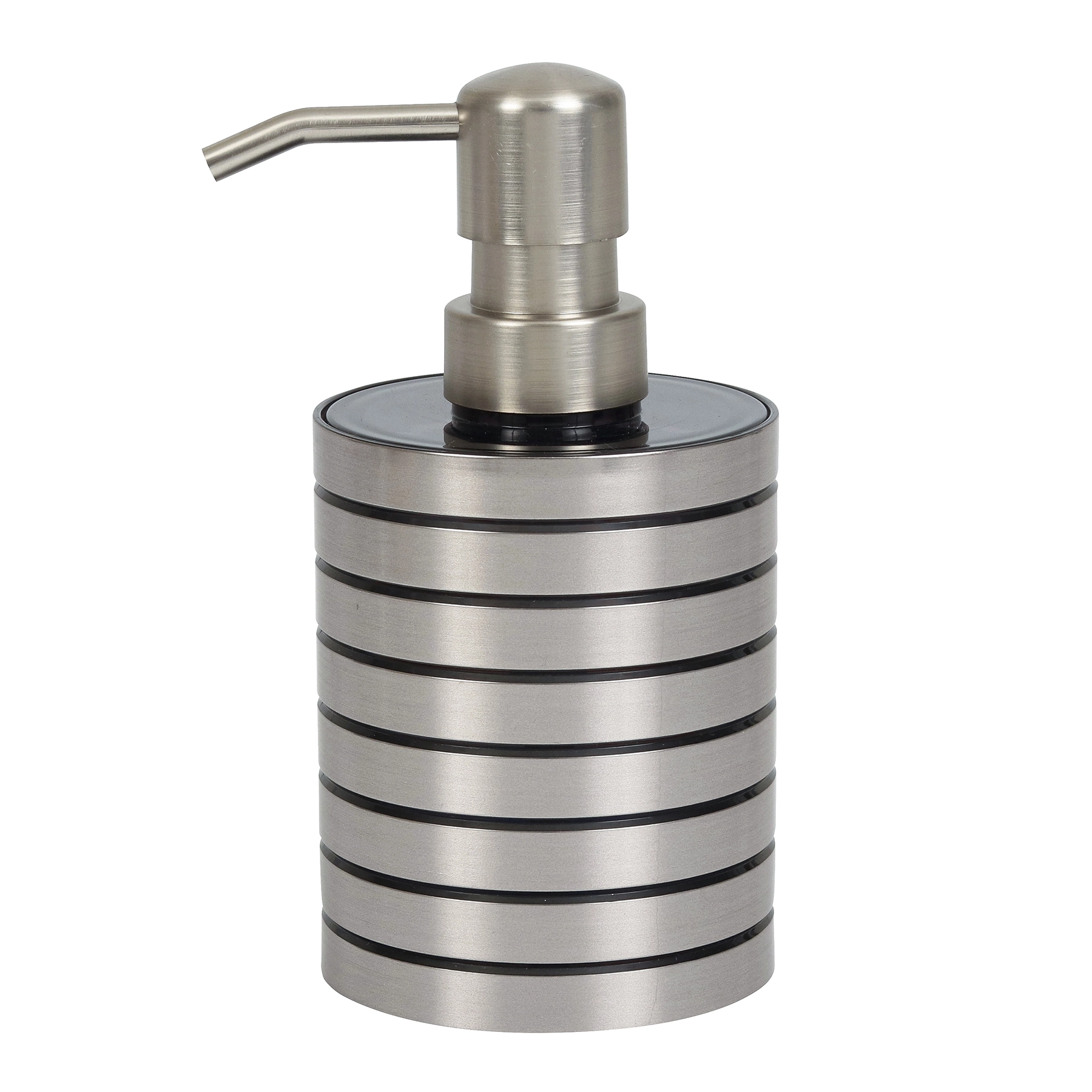 Porta Sabonete Líquido de Bancada para Banheiro 250ml Plástico Prata Street Sensea