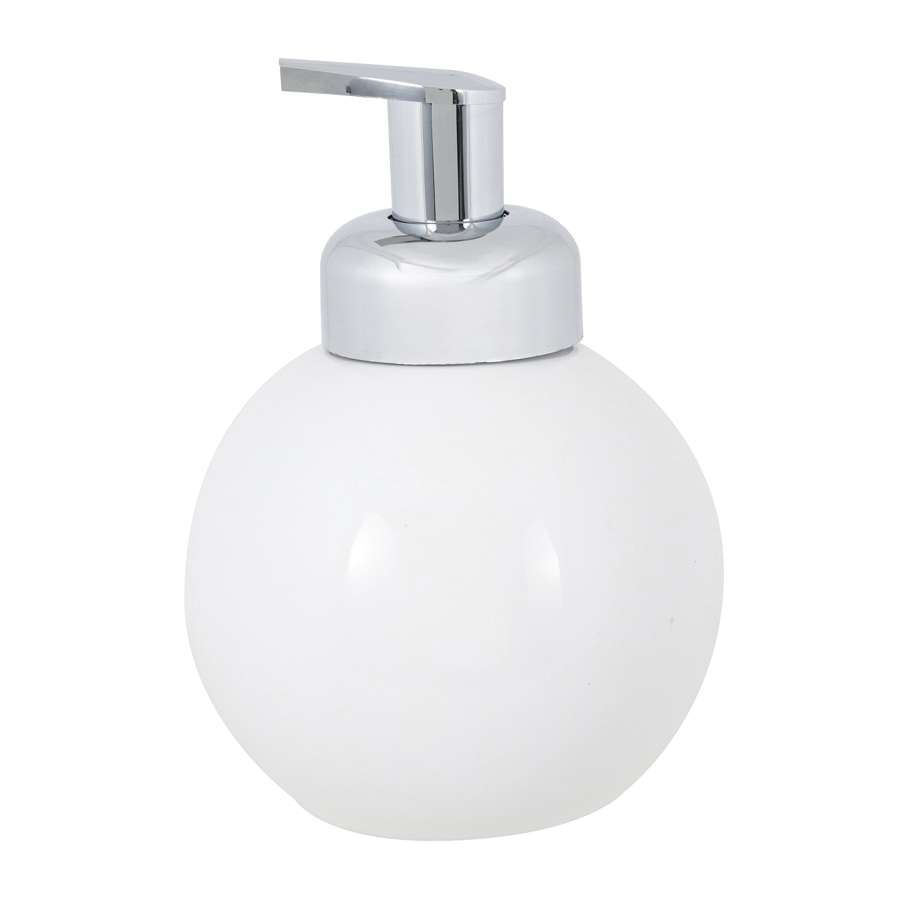 Porta Sabonete Líquido de Bancada para Banheiro 330ml Cerâmica Branco Bubble Sensea