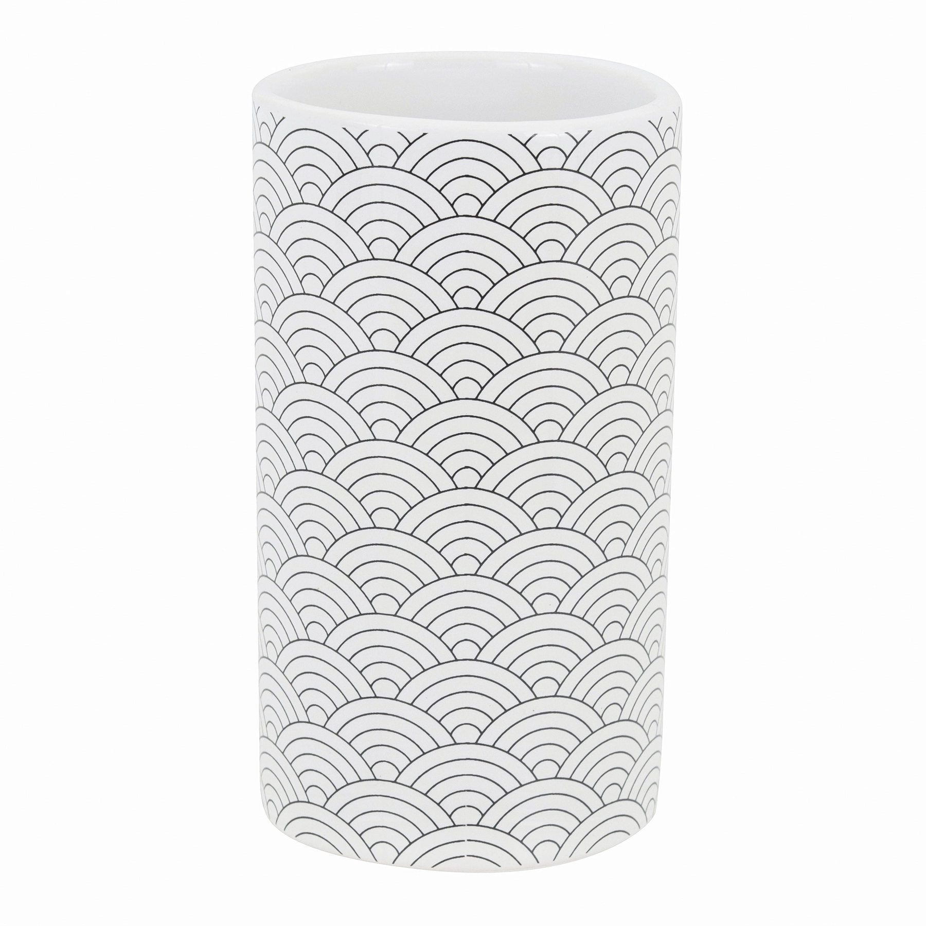 Porta Objetos de Bancada para Banheiro Cerâmica Branco Okina Sensea
