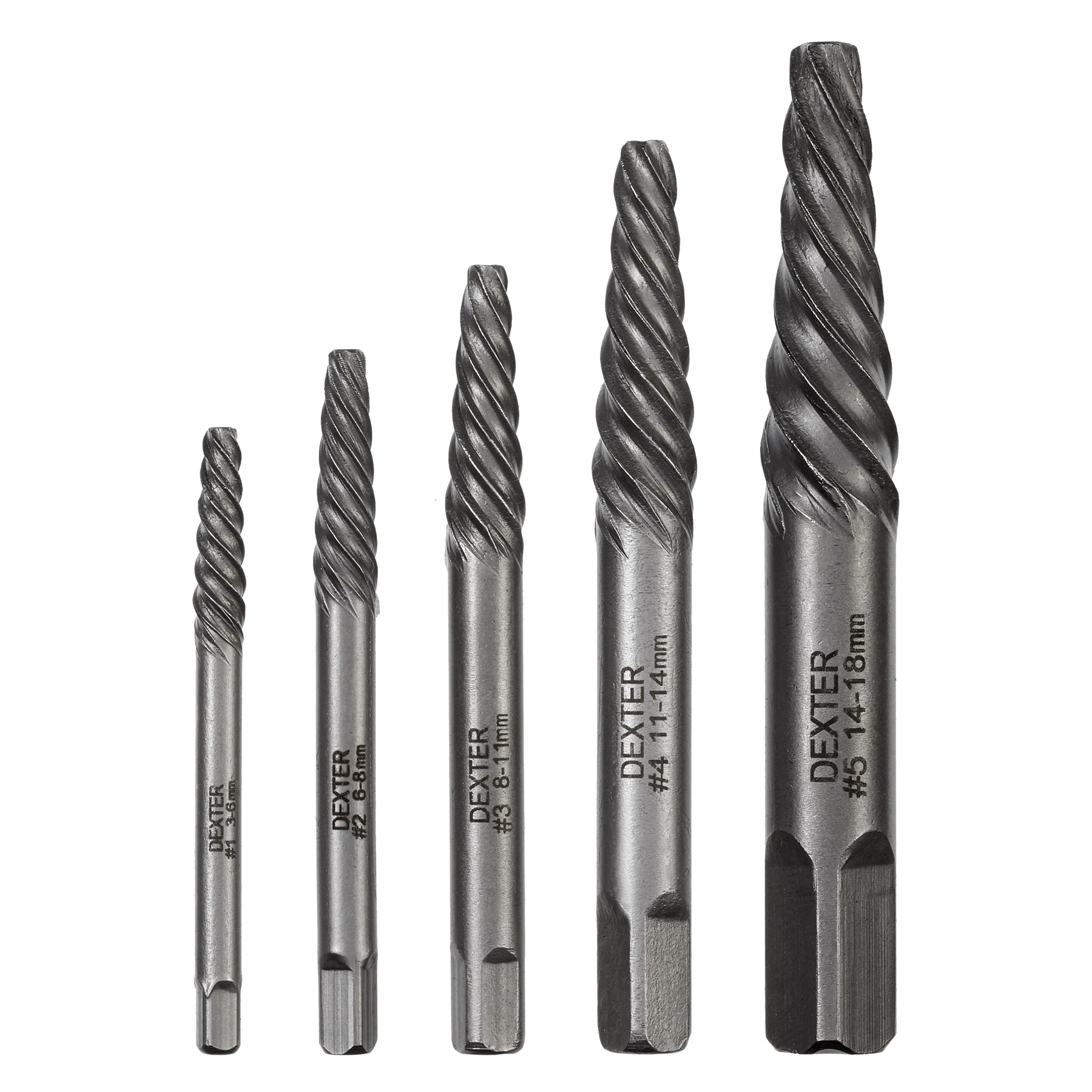 Extratores de Parafuso 2,5-6,5mm 5 Peças Dexter