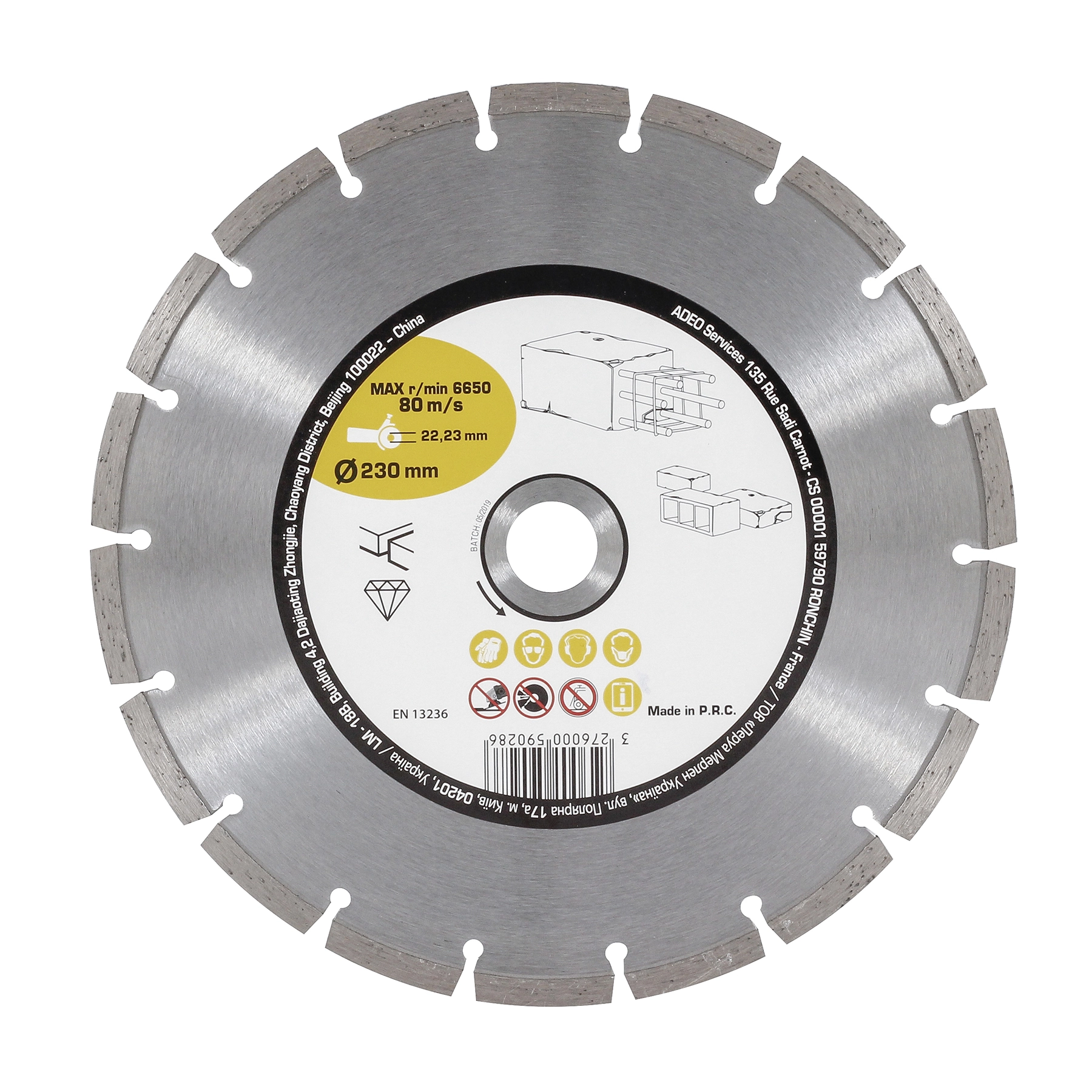 Disco de Corte Diamantado Segmentado 230x22,23mm MP
