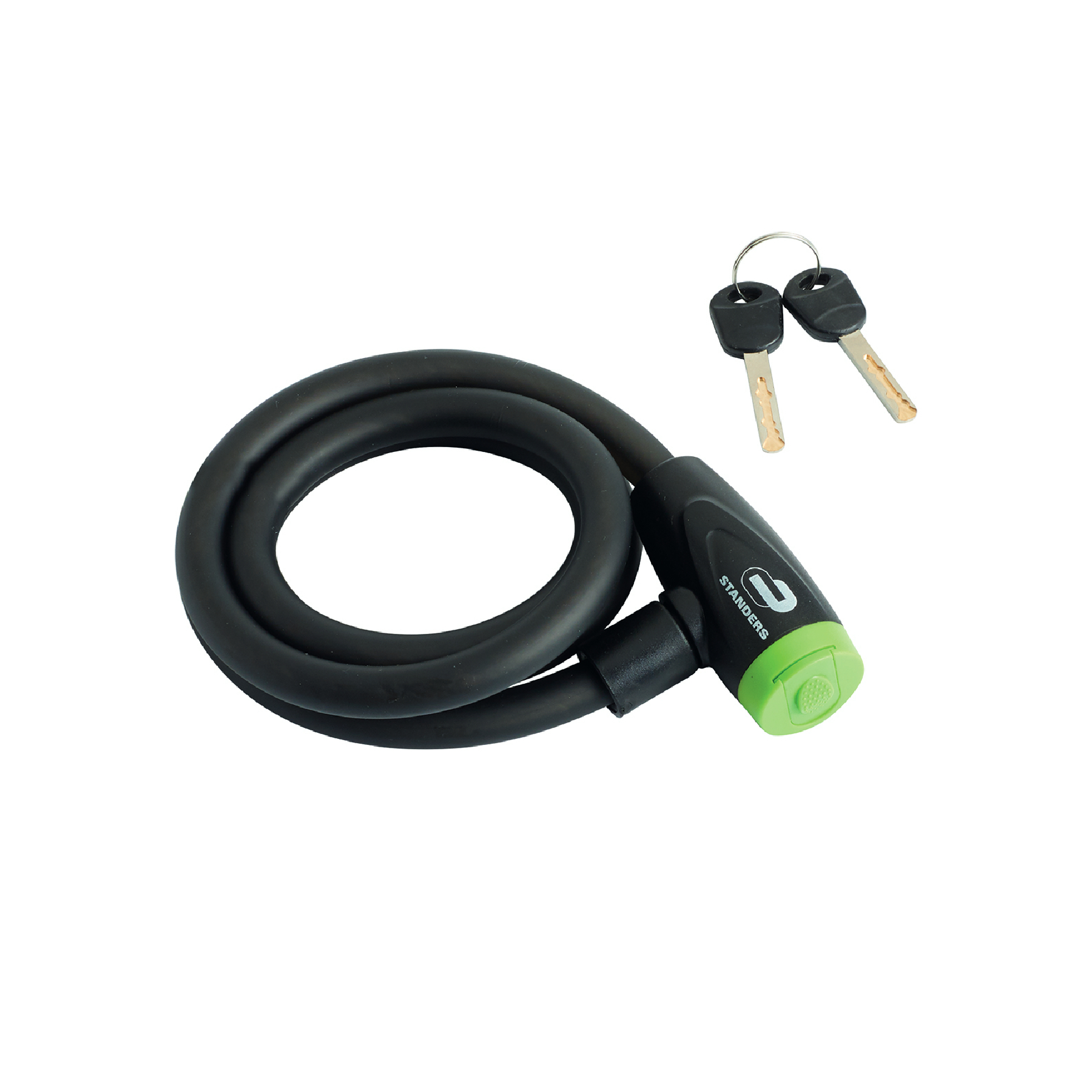Cadeado com Chave para Bicicleta Semi Rígido 1200mm Preto Standers