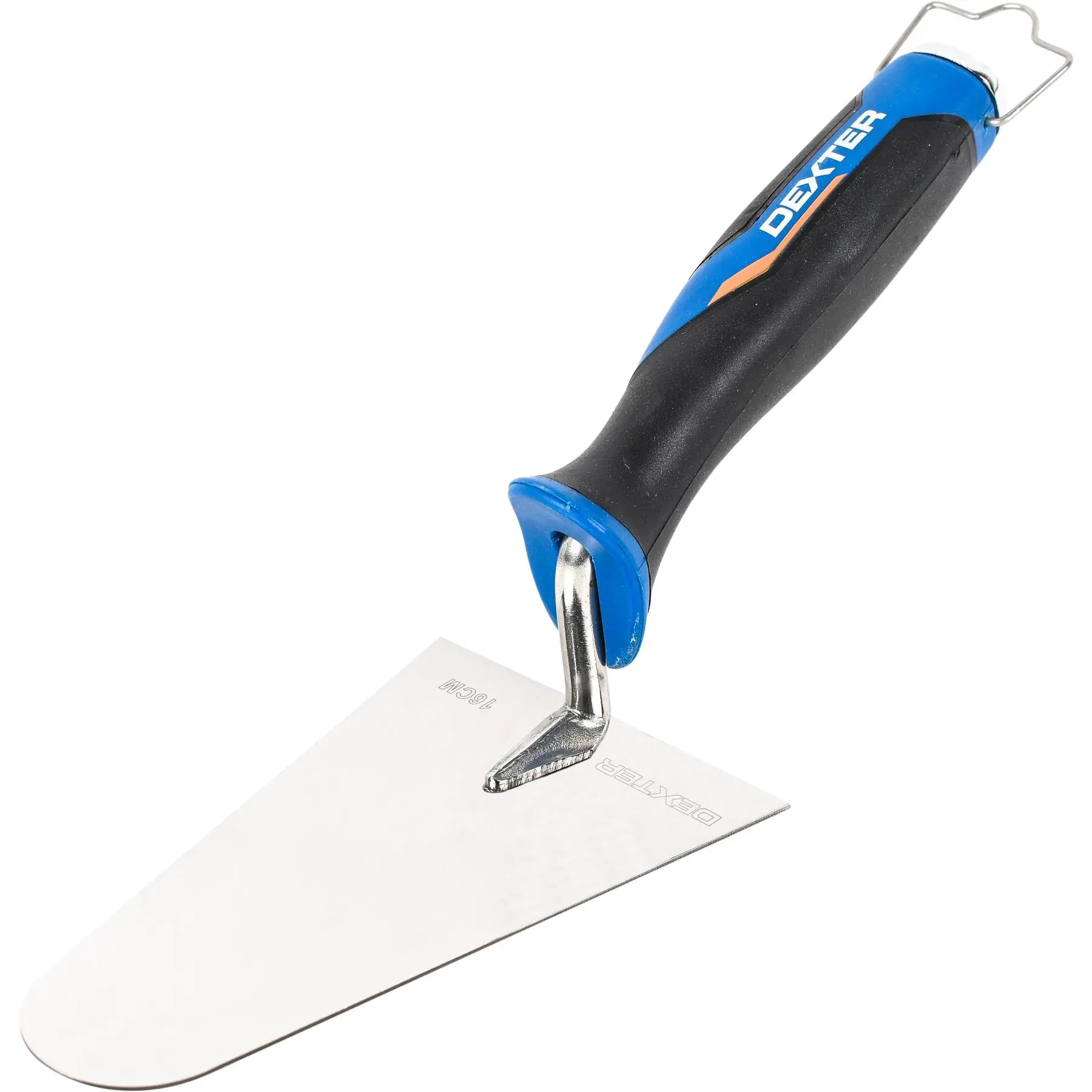 Colher de Pedreiro Canto Reto 6.4/7" (160mm) com Cabo de Plástico Bimaterial Dexter