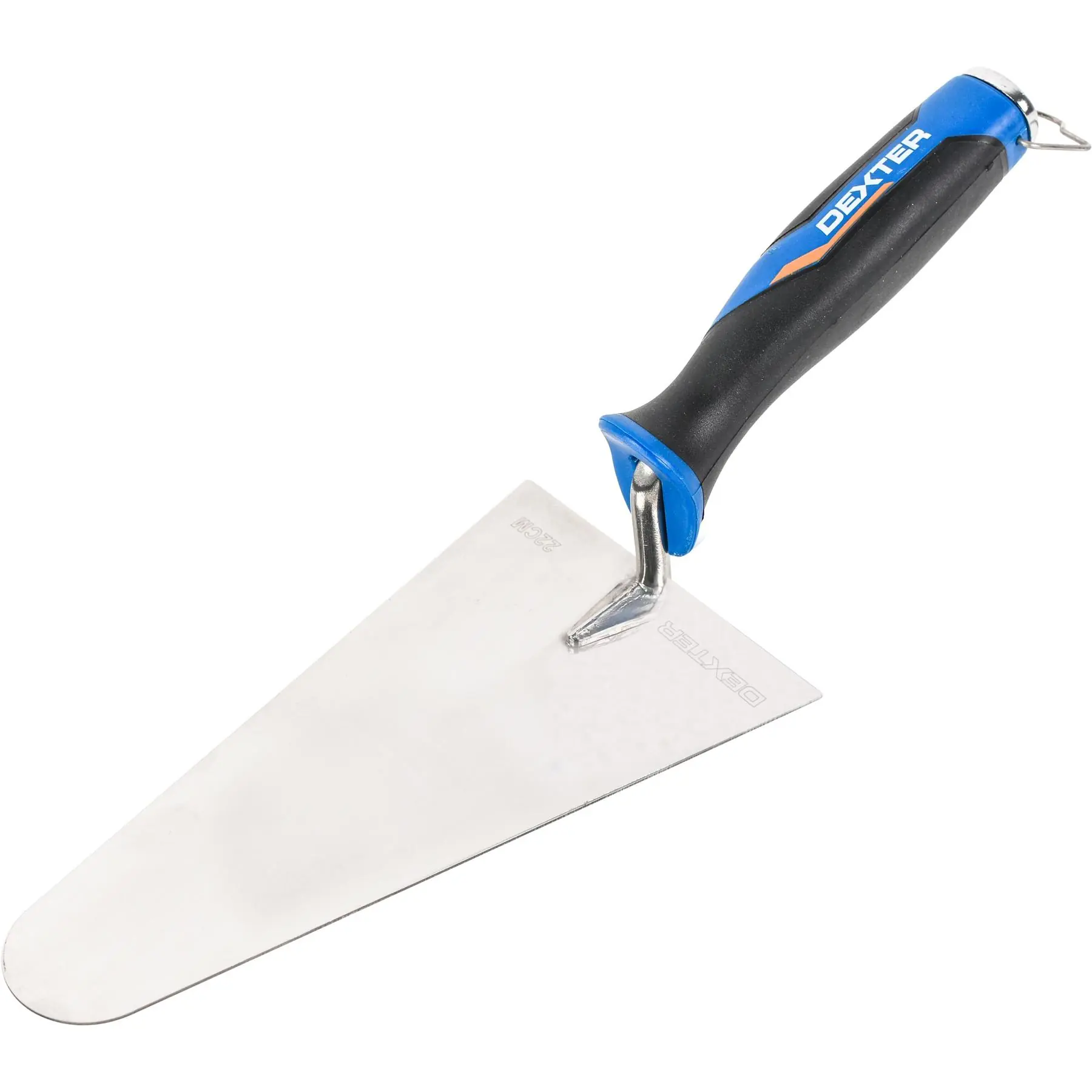 Colher de Pedreiro Canto Reto 8.2/3" (220mm) com Cabo de Plástico Bimaterial Dexter