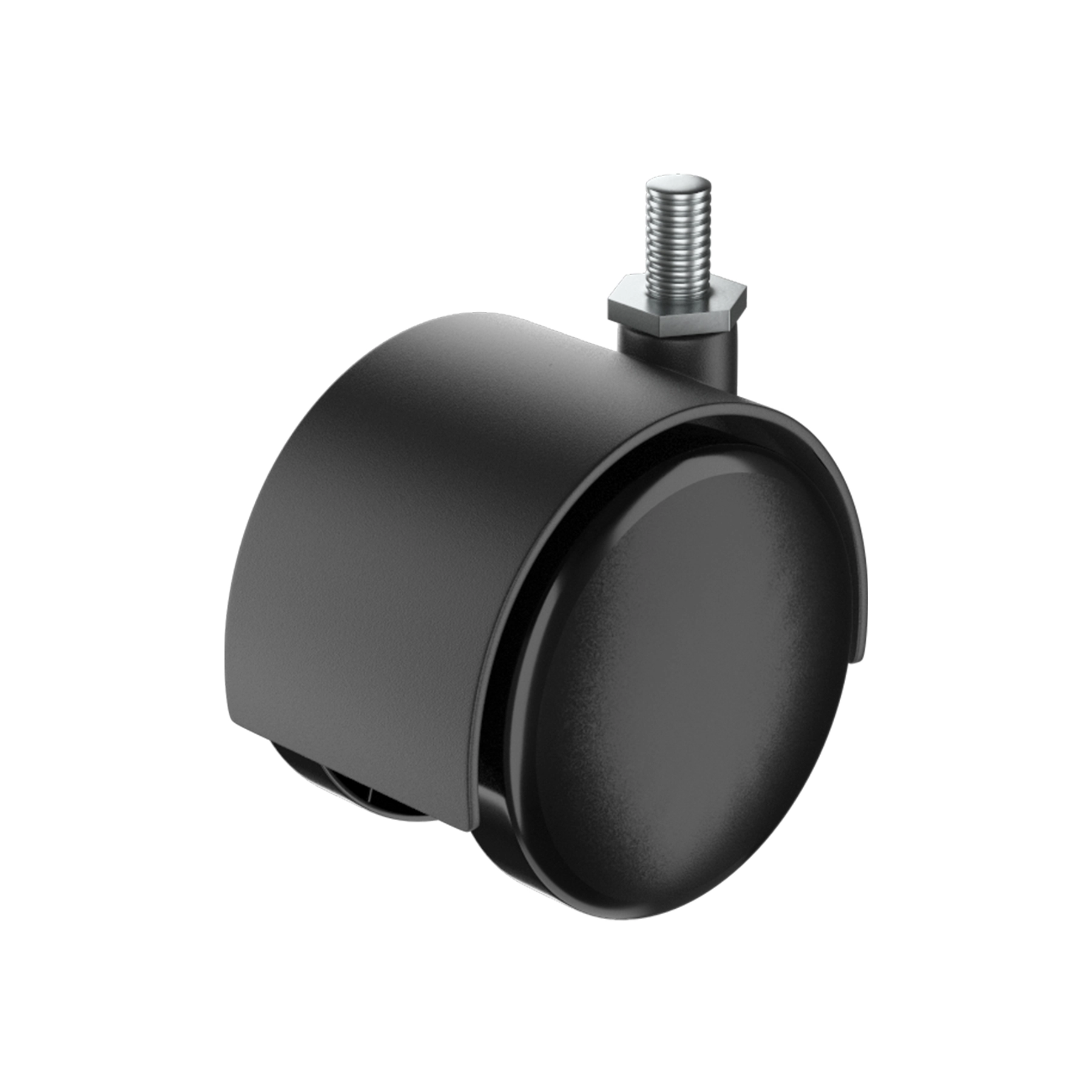 Rodízio de Plástico sem Freio Preto 50mm até 40kg Standers