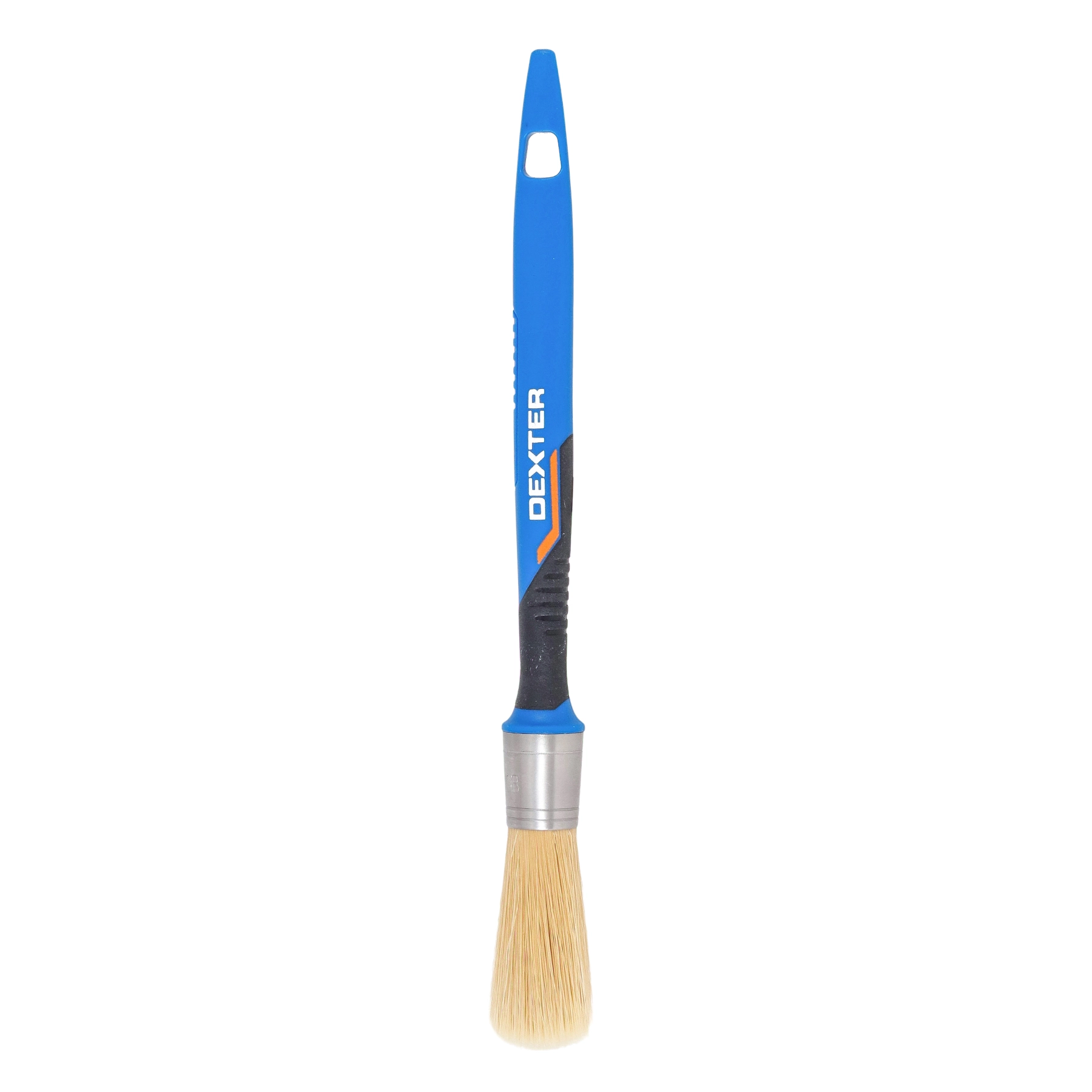 Pincel Redondo para Tinta Acrílica e Látex 18mm Dexter Cabo Ergonômico Azul e Preto