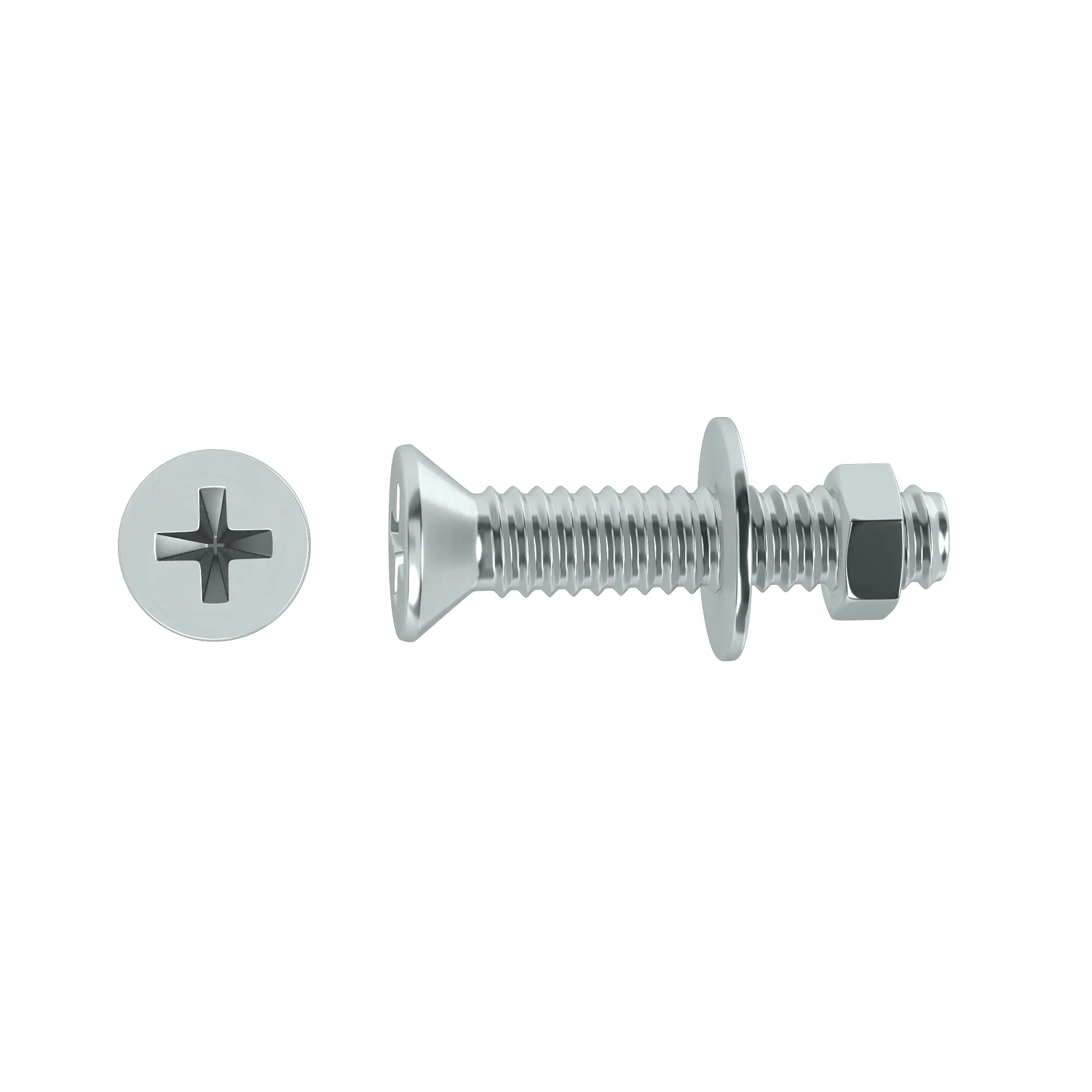 Parafuso Cabeça Chata Philips 5x50mm 8 Peças Standers