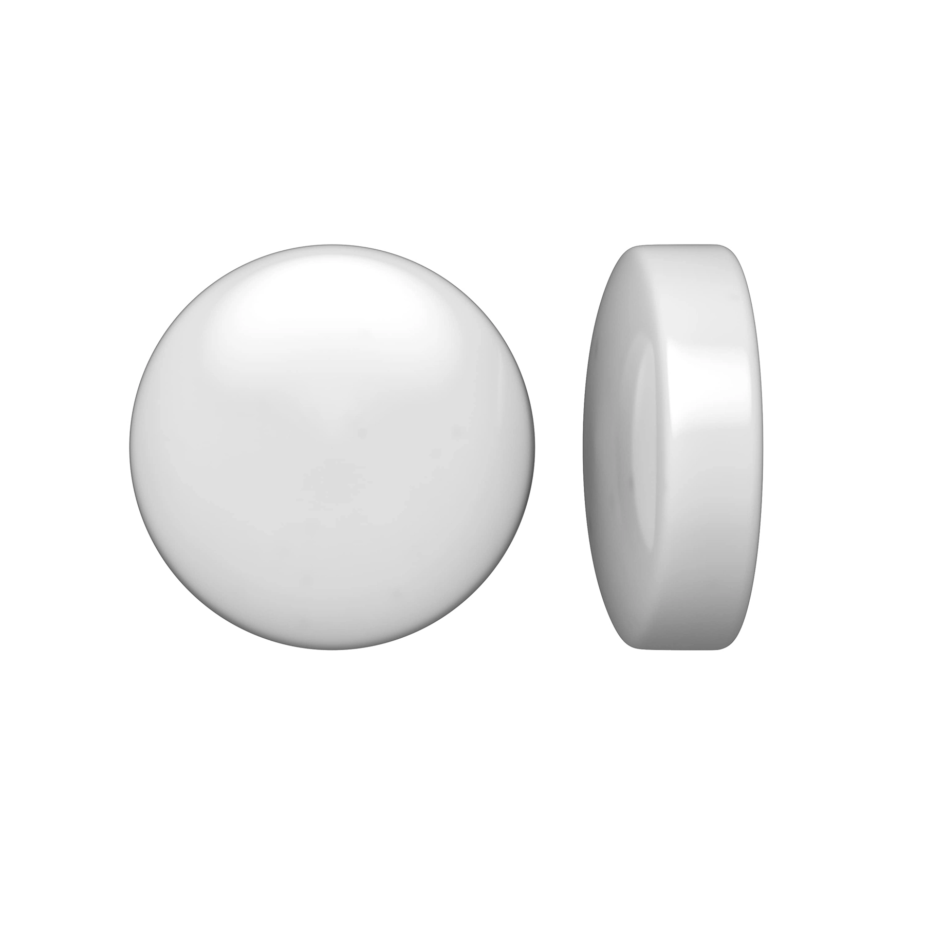 Tampa Redonda de Encaixe para Parafuso Plástico Branco VD45A Standers