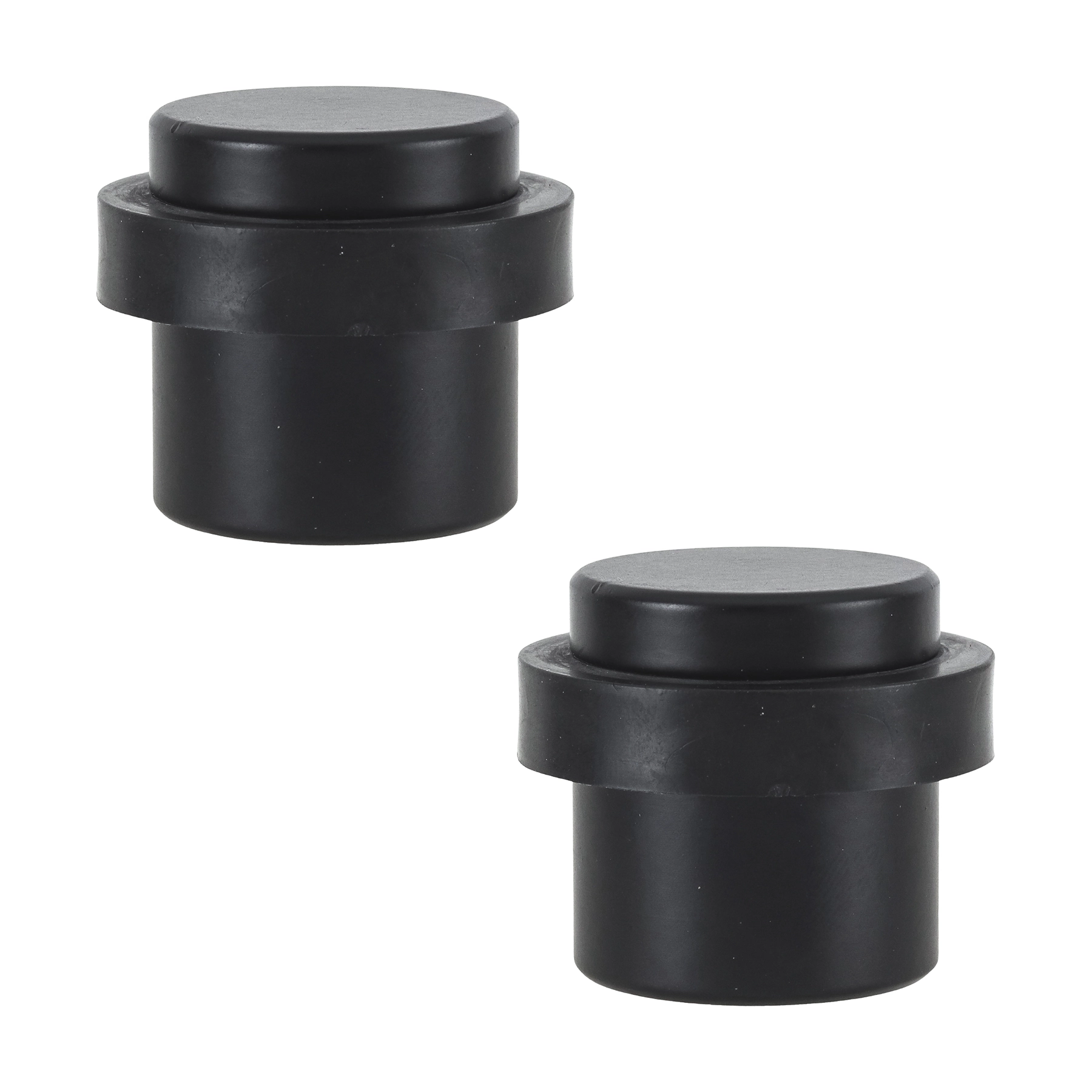 Batedor para Porta Híbrido Parafusar Aço Preto 2 Peças Inspire