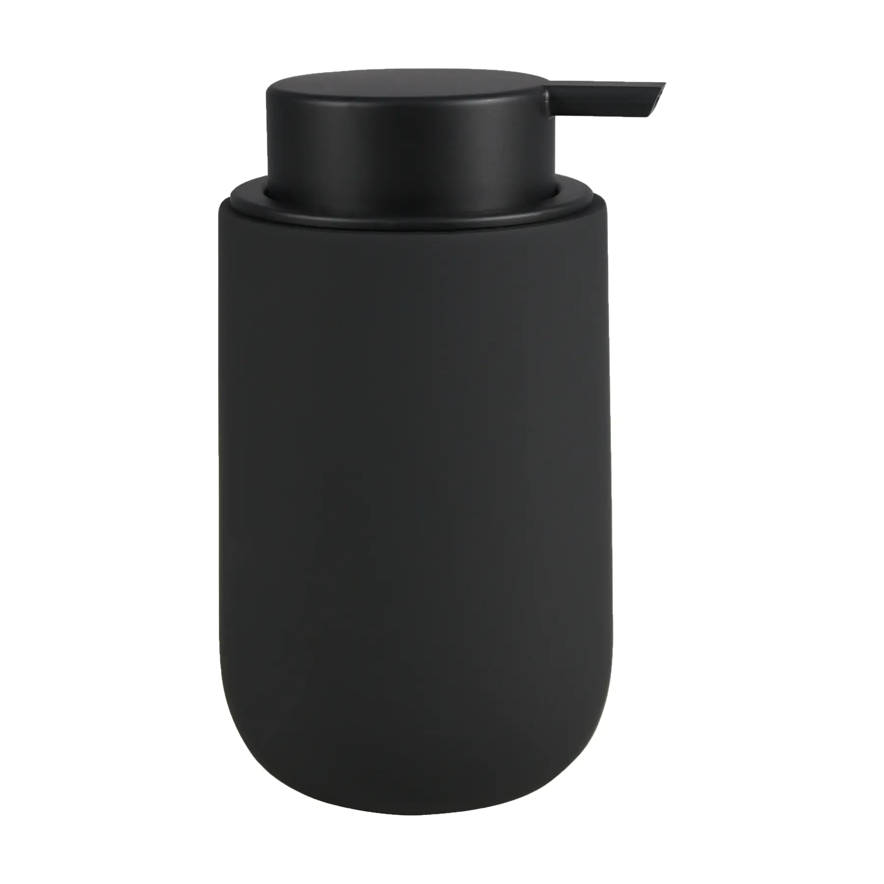 Porta Sabonete Líquido de Bancada para Banheiro 360ml Resina Preto Color Sensea