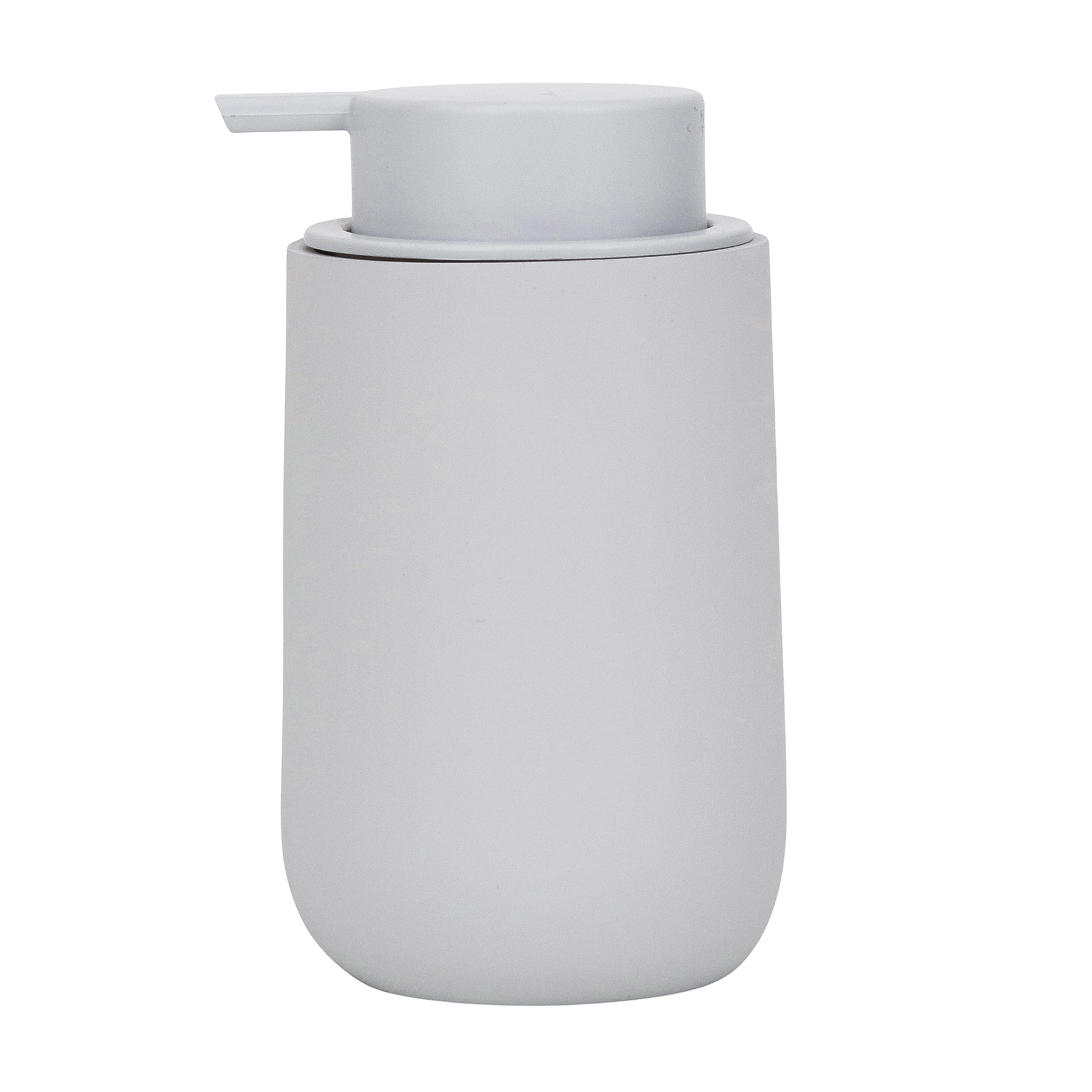Porta Sabonete Líquido de Bancada para Banheiro 360ml Resina Cinza Color Sensea