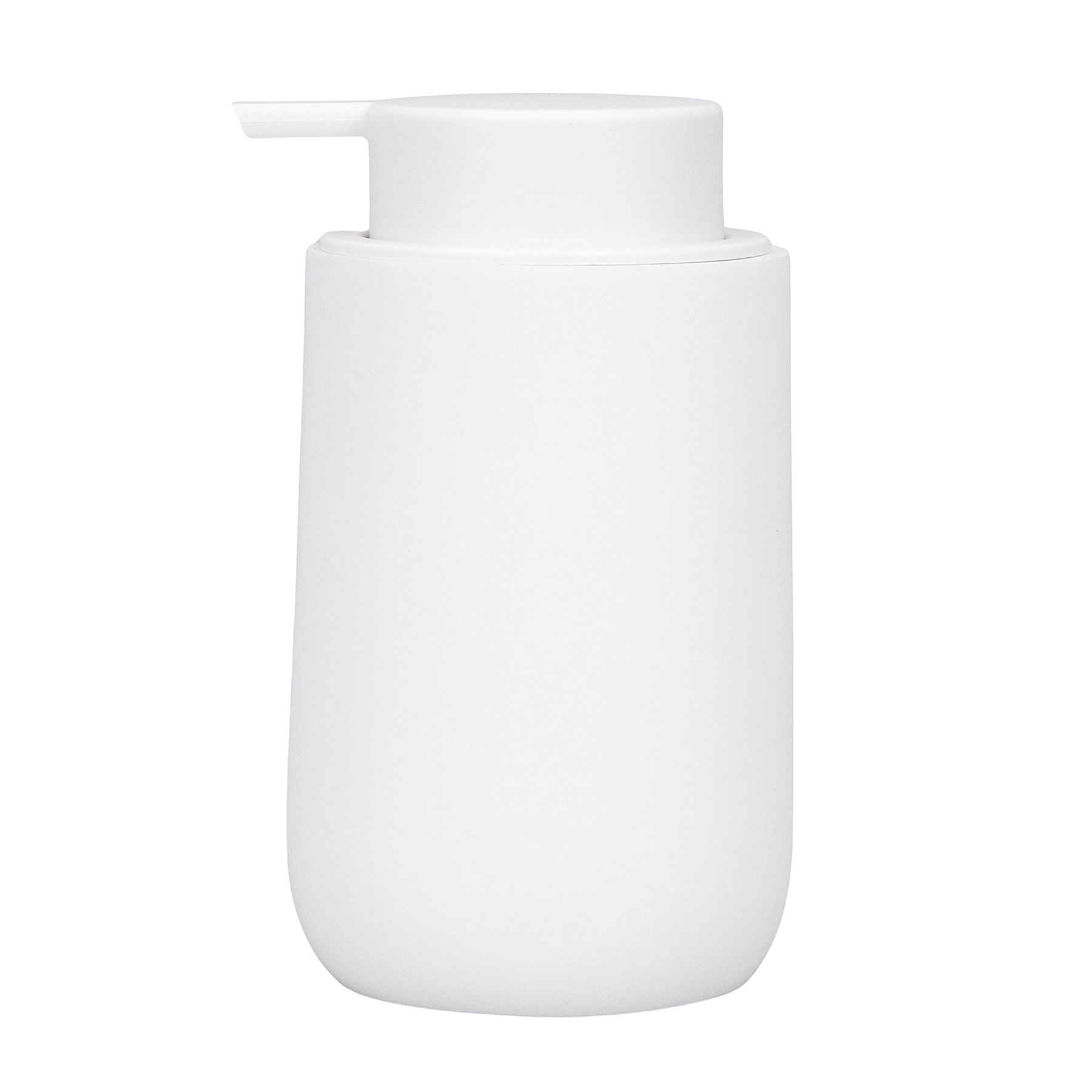 Porta Sabonete Líquido de Bancada para Banheiro 360ml Resina Branco Color Sensea