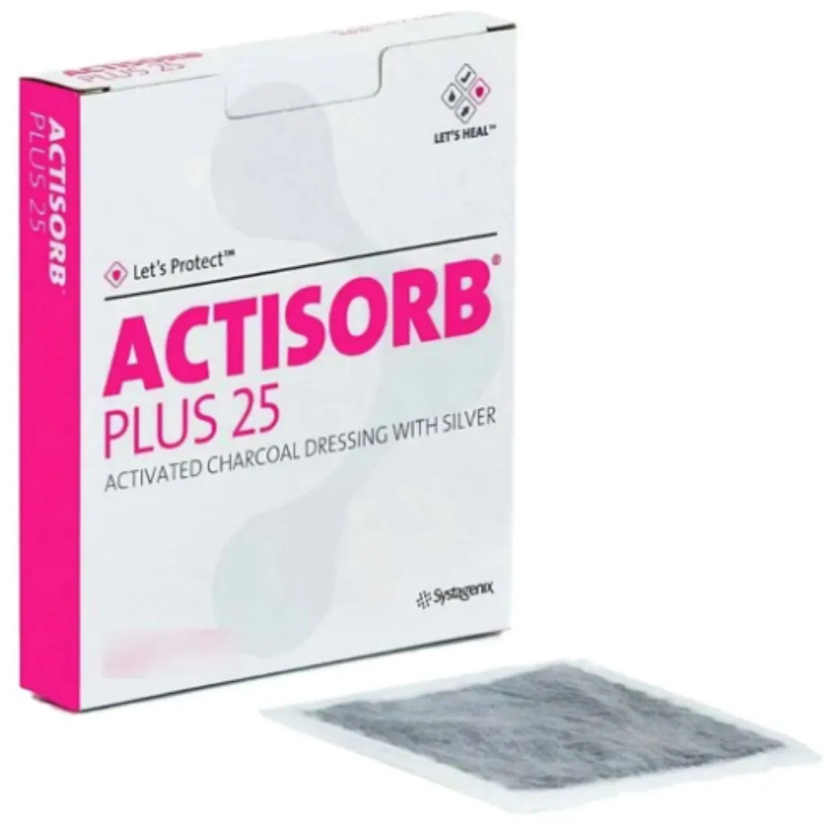 Curativo Actisorb Plus 25 Cobertura De Carvão Ativado Com Prata 6,5 X 9,5cm (cx 10 unidades) - Systa