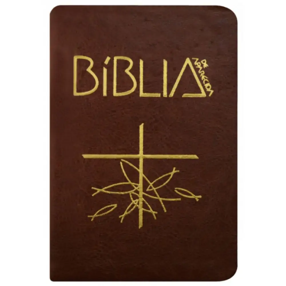 Biblia Sagrada De Aparecida Media Ziper Marrom
