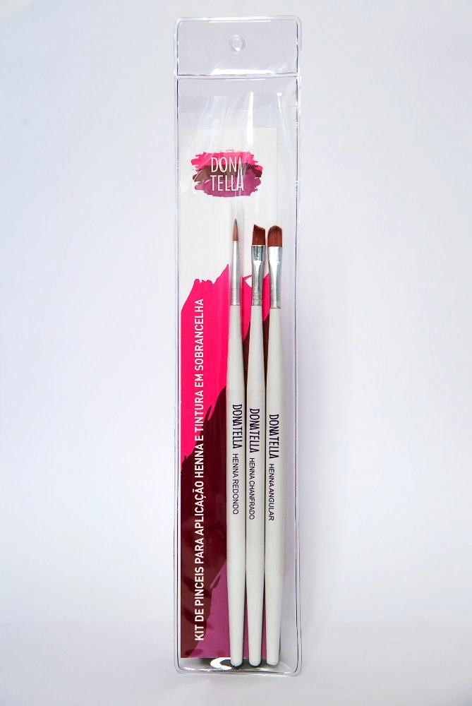 Kit 3 Pinceis Para Sobrancelha
