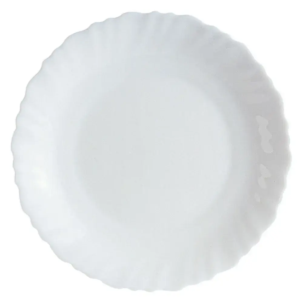 Prato Sobremesa Vidro Temperado Branco Luminarc Feston 2X19X19Cm 6 Peças