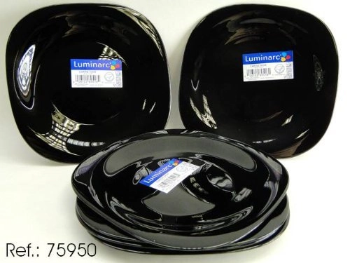 Prato para Sobremesa Carine Preto 19cm