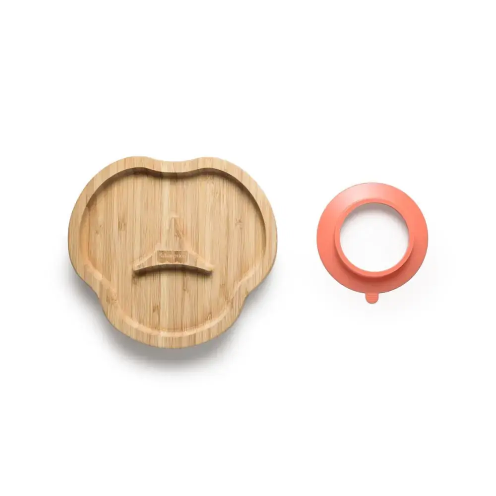 Prato com Divisórias e Ventosa Bam N Boo 6+M Rosa Fisher Price - BB1175X [Reembalado]