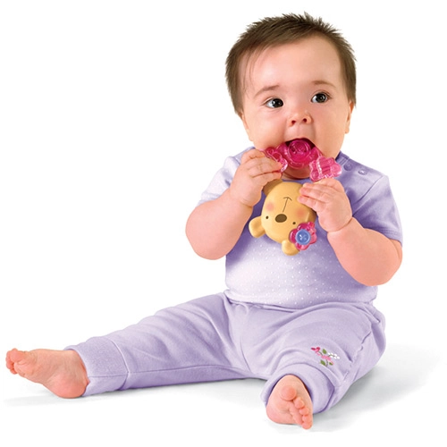 Mordedor Ursinho Rosa Fisher Price