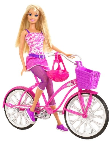 Brinquedo Barbie Real Bicicleta