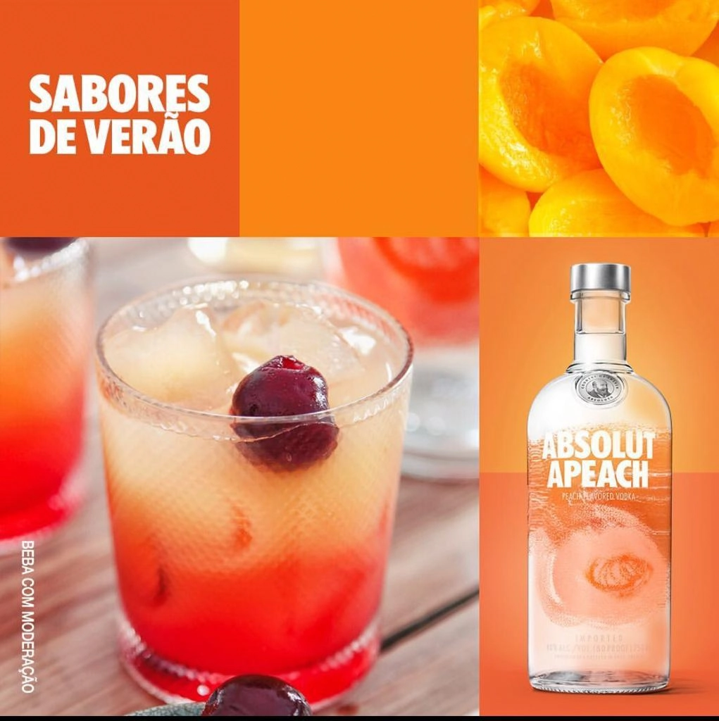 Vodka Destilada Saborizada Apeach Absolut Garrafa 750ml
