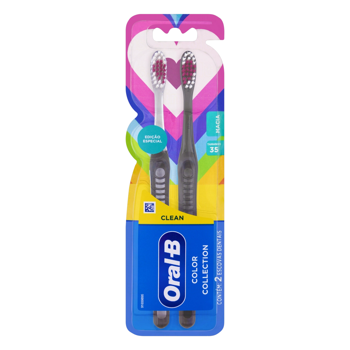Escova Dental Macia Clean Oral B Pro Saúde 2 Unidades