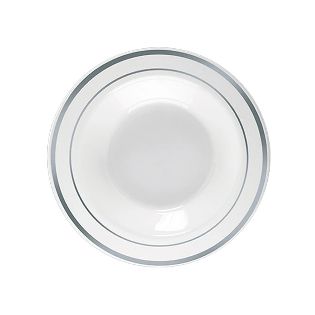 Prato Ref Borda Prata C/6 B0901006 Silver Plastic