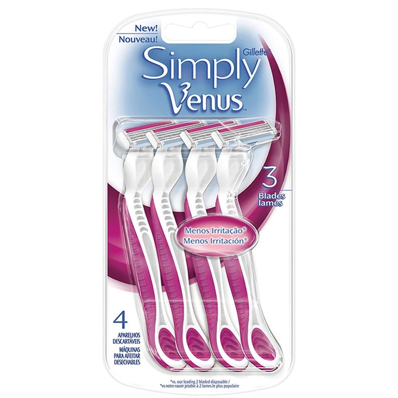 Aparelho Depilatório Gillette Venus 3 Feminino Simply C/4