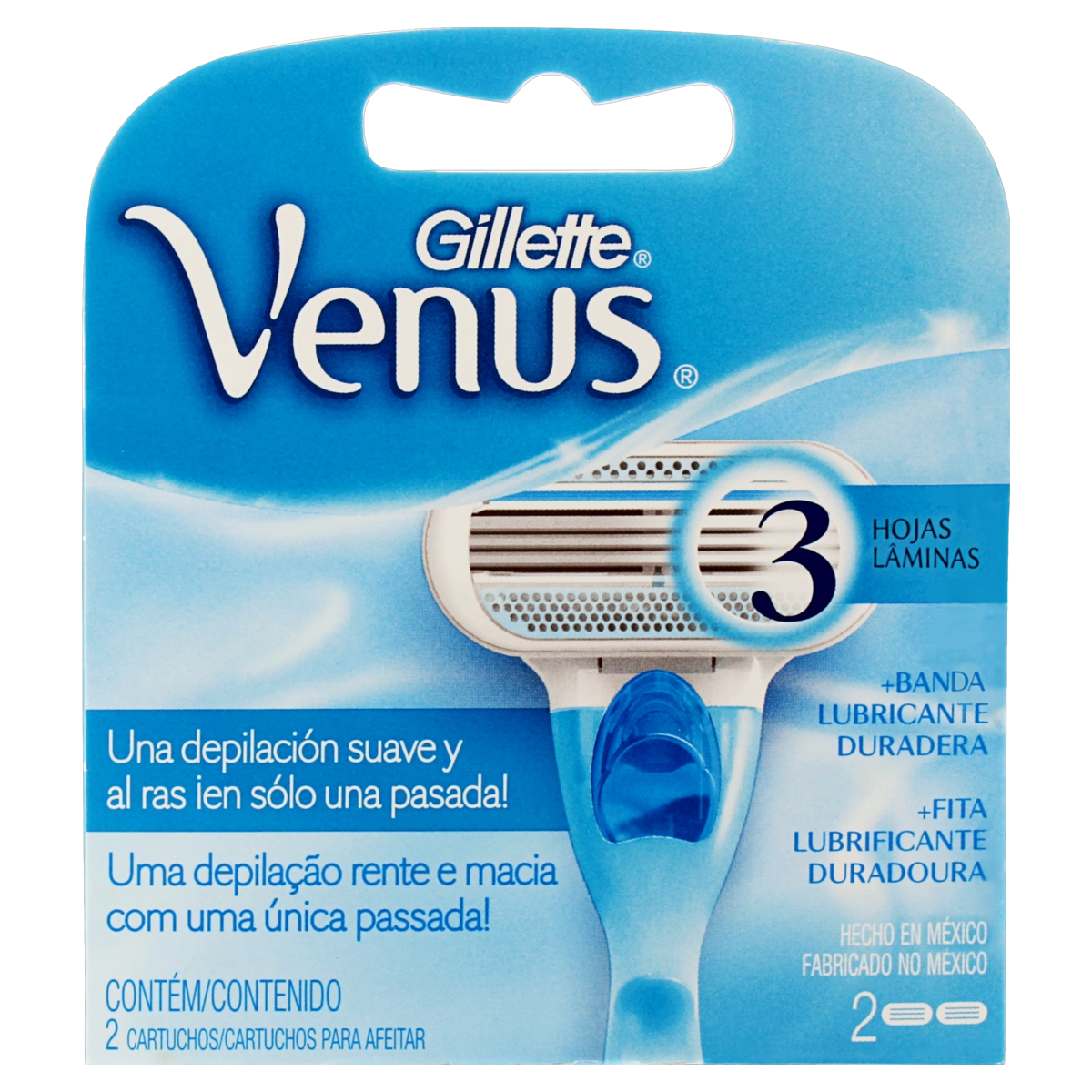 Carga Para Aparelho De Depilar Descartável Gillette Venus 2 Unidades