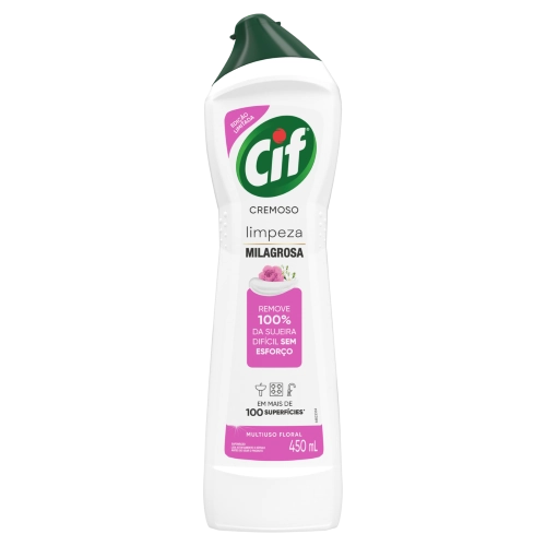 Saponáceo Cremoso Multiuso Floral Cif Squeeze 450ml