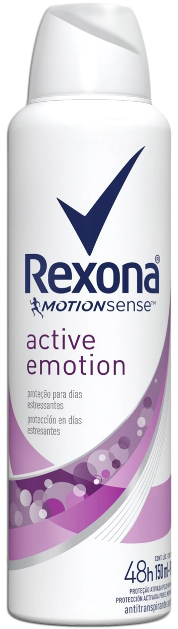Desodorante Antitranspirante Aerosol Rexona Women Active Emotion 105g