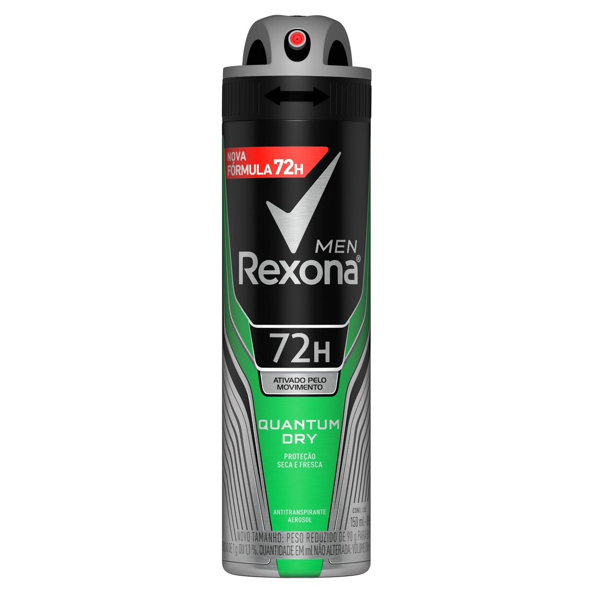 Antitranspirante Aerossol Quantum Dry Rexona Men 150ml