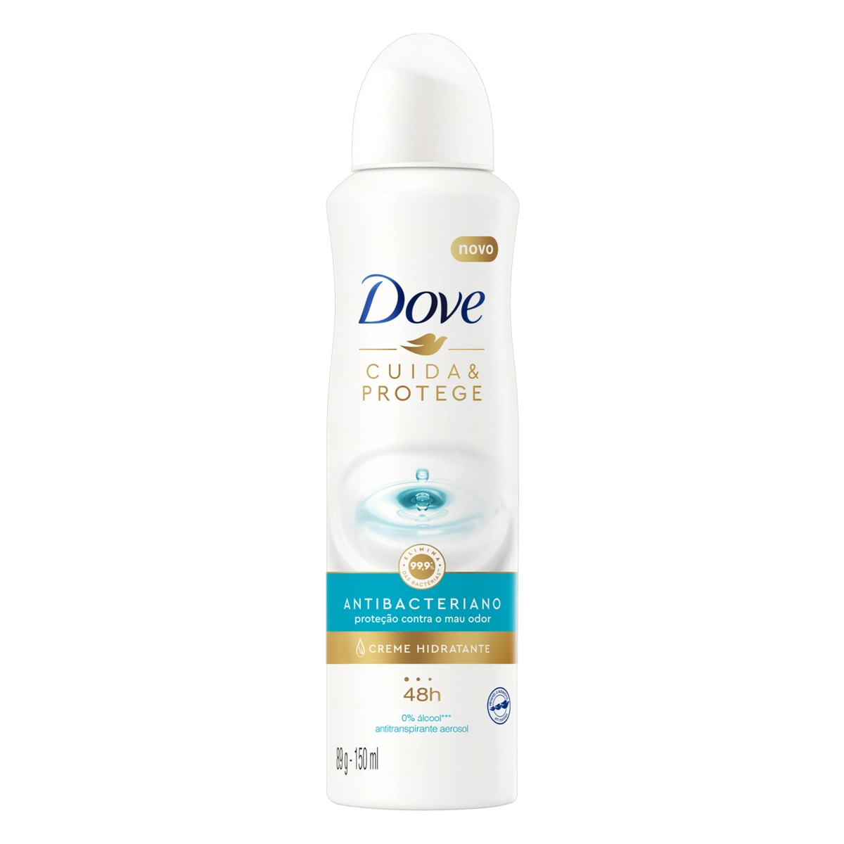 Antitranspirante Aerossol Antibacteriano Dove Cuida Protege 150ml Spray