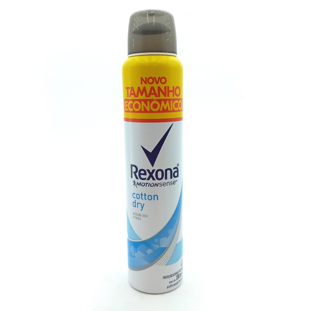 Antitranspirante Aerossol Cotton Dry Rexona 200ml Spray Tamanho Econômico