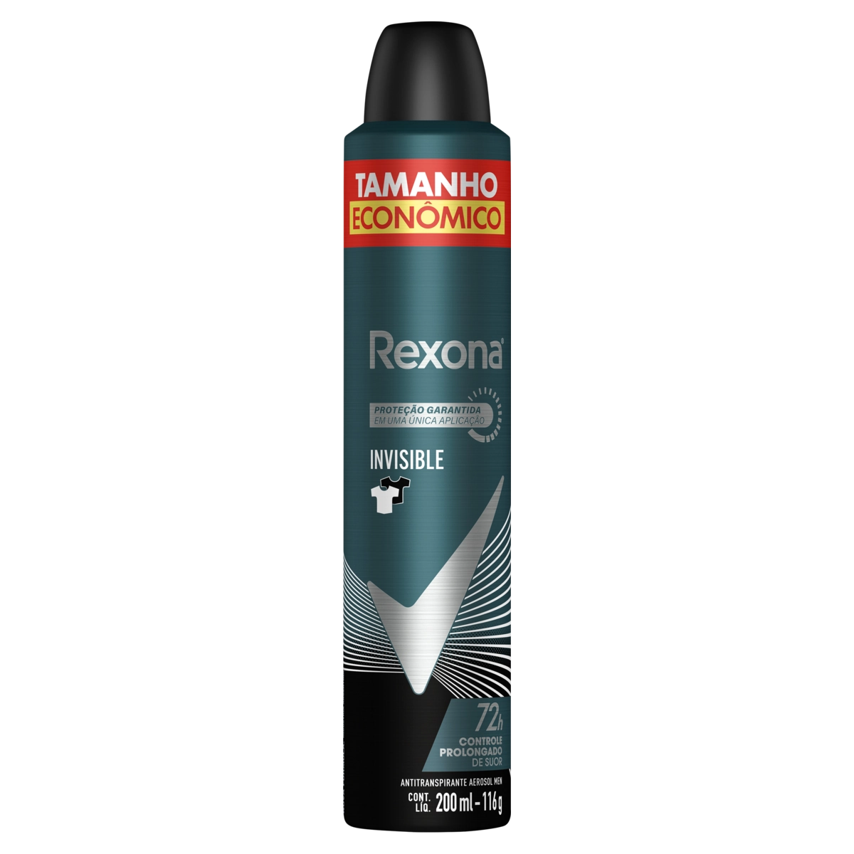 Antitranspirante Aerossol Invisible Rexona Men 200ml Spray Tamanho Econômico